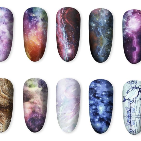 🌟 Holiday Clearance! 10 Nail Foil Transfer Stickers, Nail Decals - Picture 3 of 7